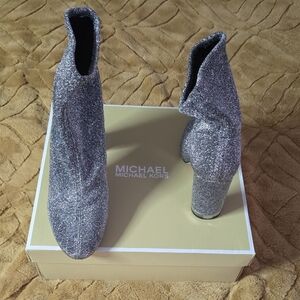 Michael Kors Sparkling Silver Heeled Boots